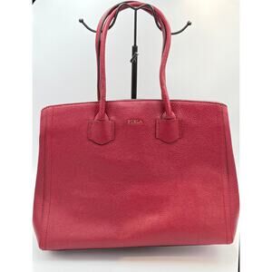 $410 FURLA Alba Cherry Red Leather Large Handbag
